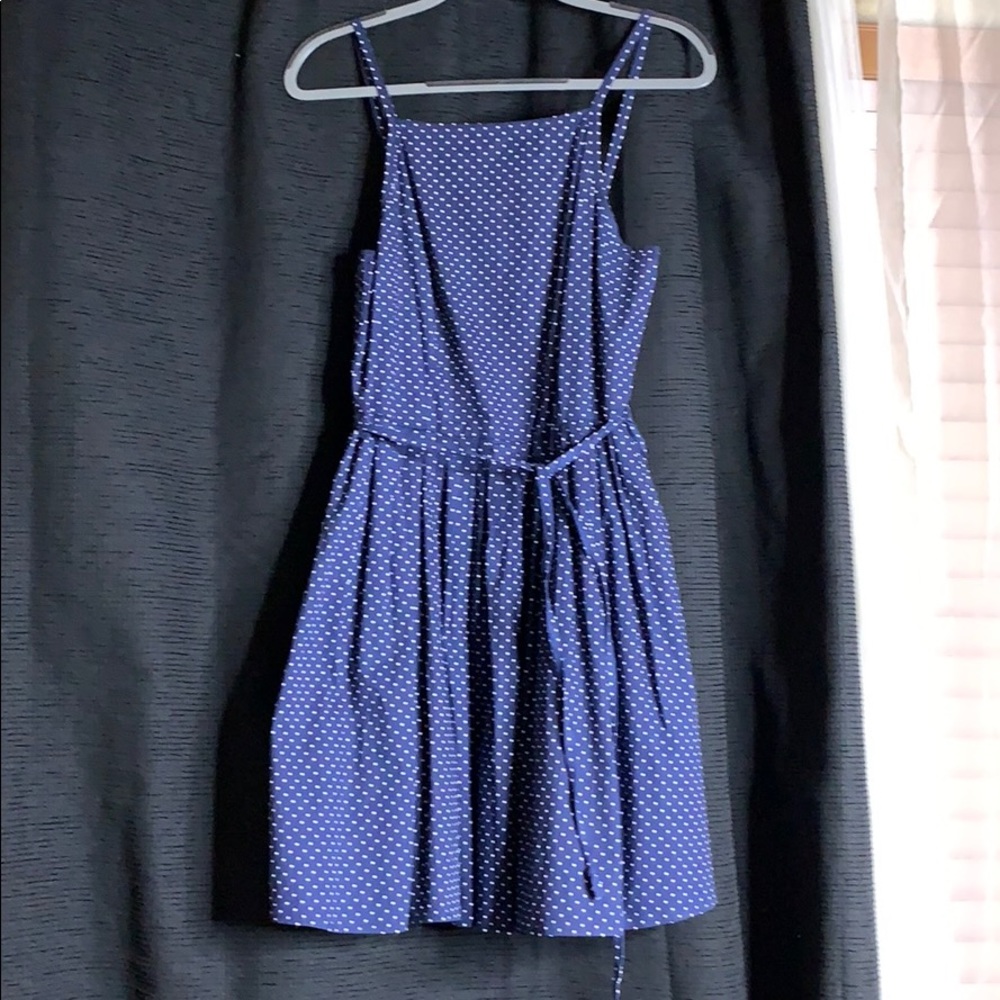 Dark blue and white dress